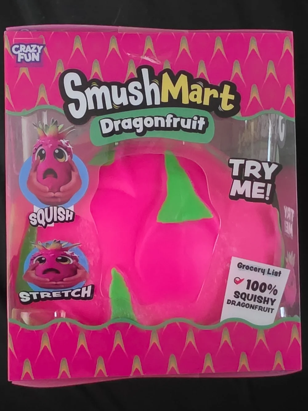 SmushMart Dragonfruit Squishy Toy - Pink/Green